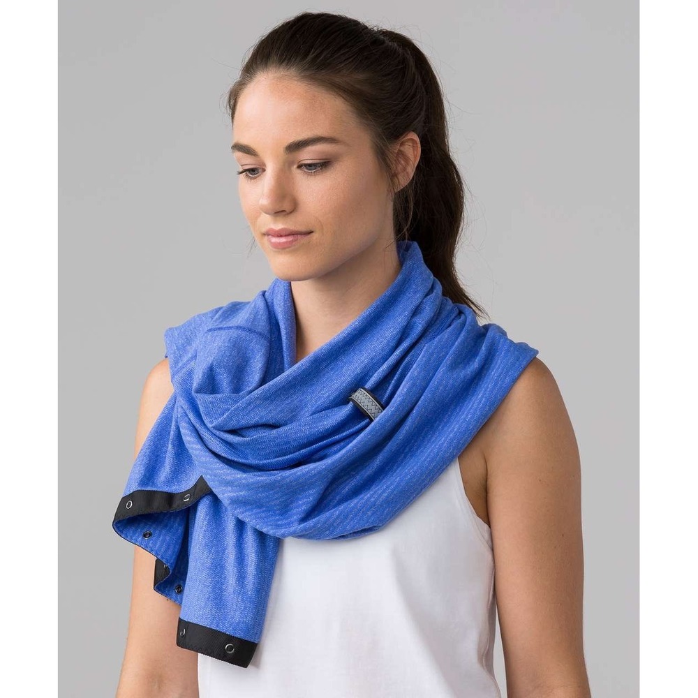 Lululemon Athletica Scarf Women's OS Vinyasa Heathered Sprinkler Blue Wrap